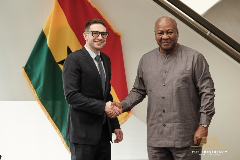 President Mahama with Alex Soros