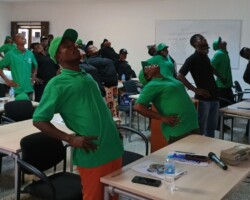 Participants engaged in exercises to help manage sleep.