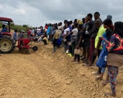Field demo with seeding machine